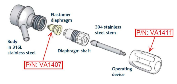 VA1407 - Diaphragm for VA1405S