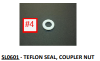 SL0601 - TEFLON SEAL, COUPLER NUT - Set of 2 pcs