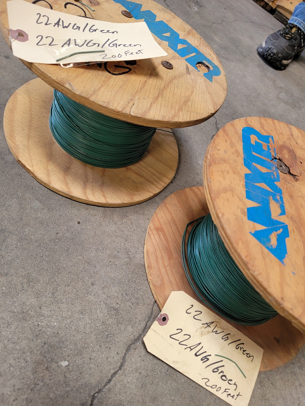 2 x Anixter 22 AWG Green 200 ft